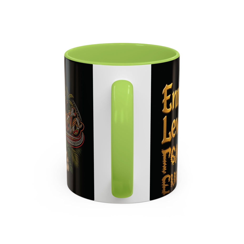 Vintage Hawaiian Coffee Mug — 'Coffee Tirik' Tropical Floral Accent Mug (11/15oz)