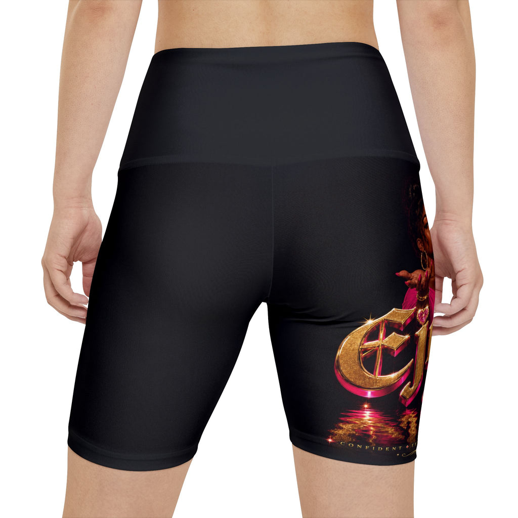 Ewor Ke Am Key Women's Workout Shorts — Afrobeat Queen Graphic Activewear