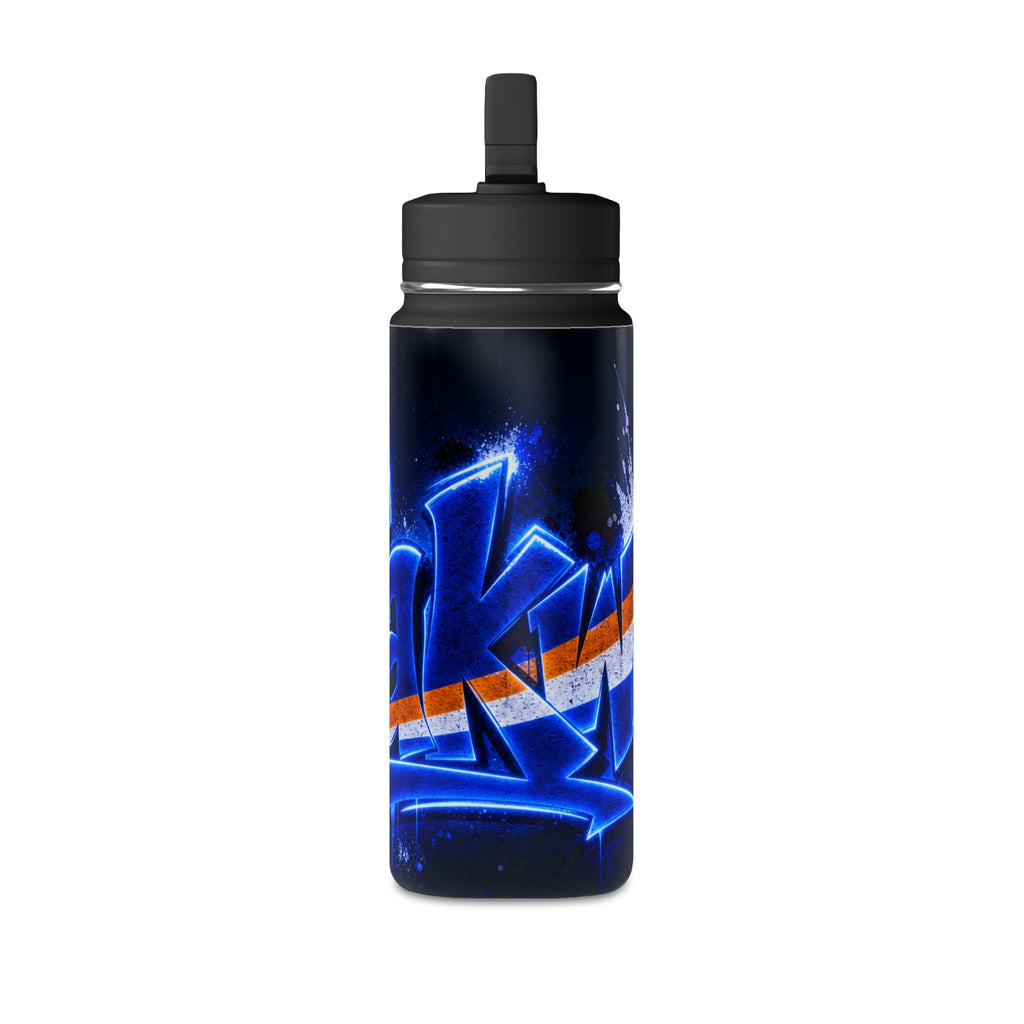 20oz Mini Water Bottle — Neon Graffiti Logo Design