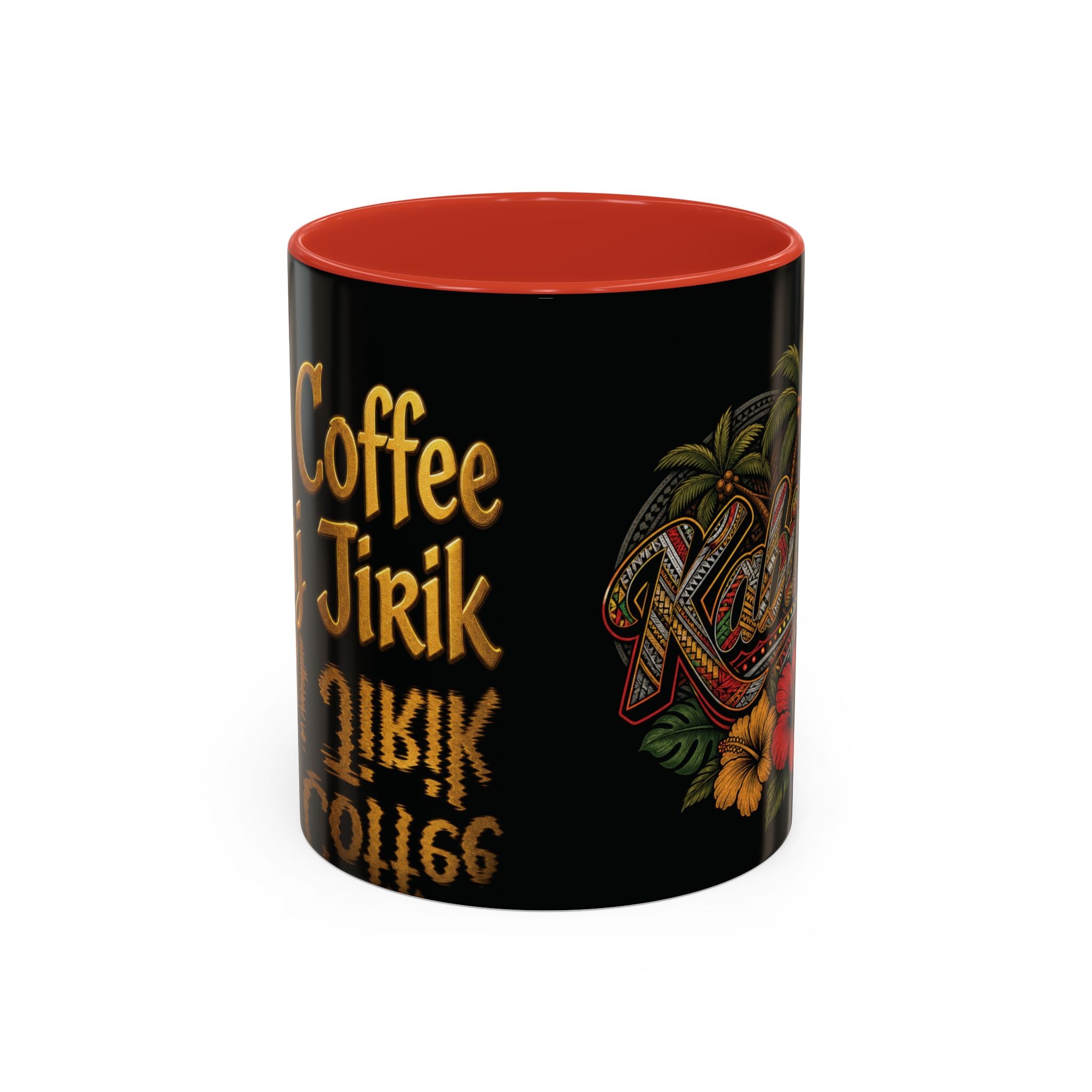 Vintage Hawaiian Coffee Mug — 'Coffee Tirik' Tropical Floral Accent Mug (11/15oz)