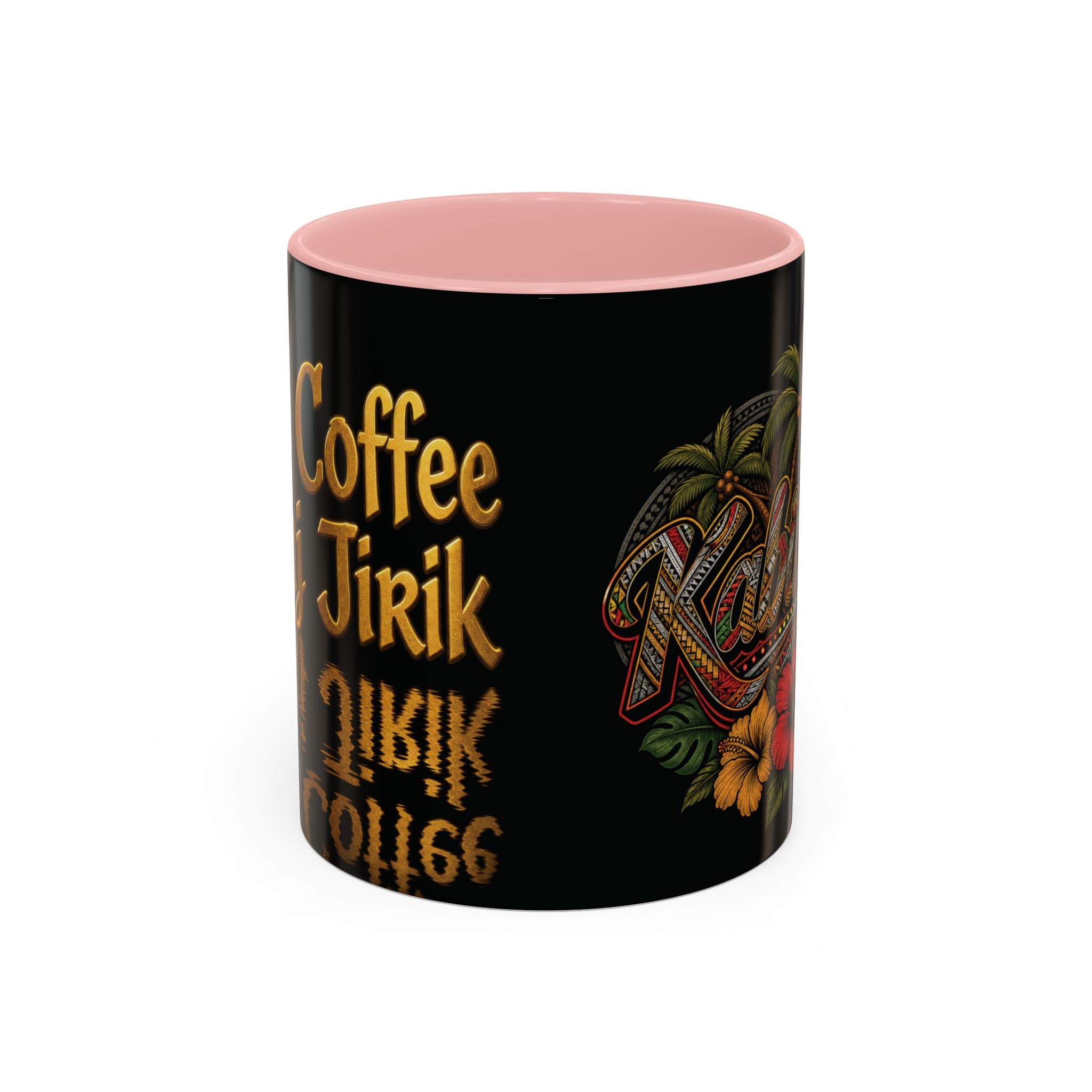 Vintage Hawaiian Coffee Mug — 'Coffee Tirik' Tropical Floral Accent Mug (11/15oz)