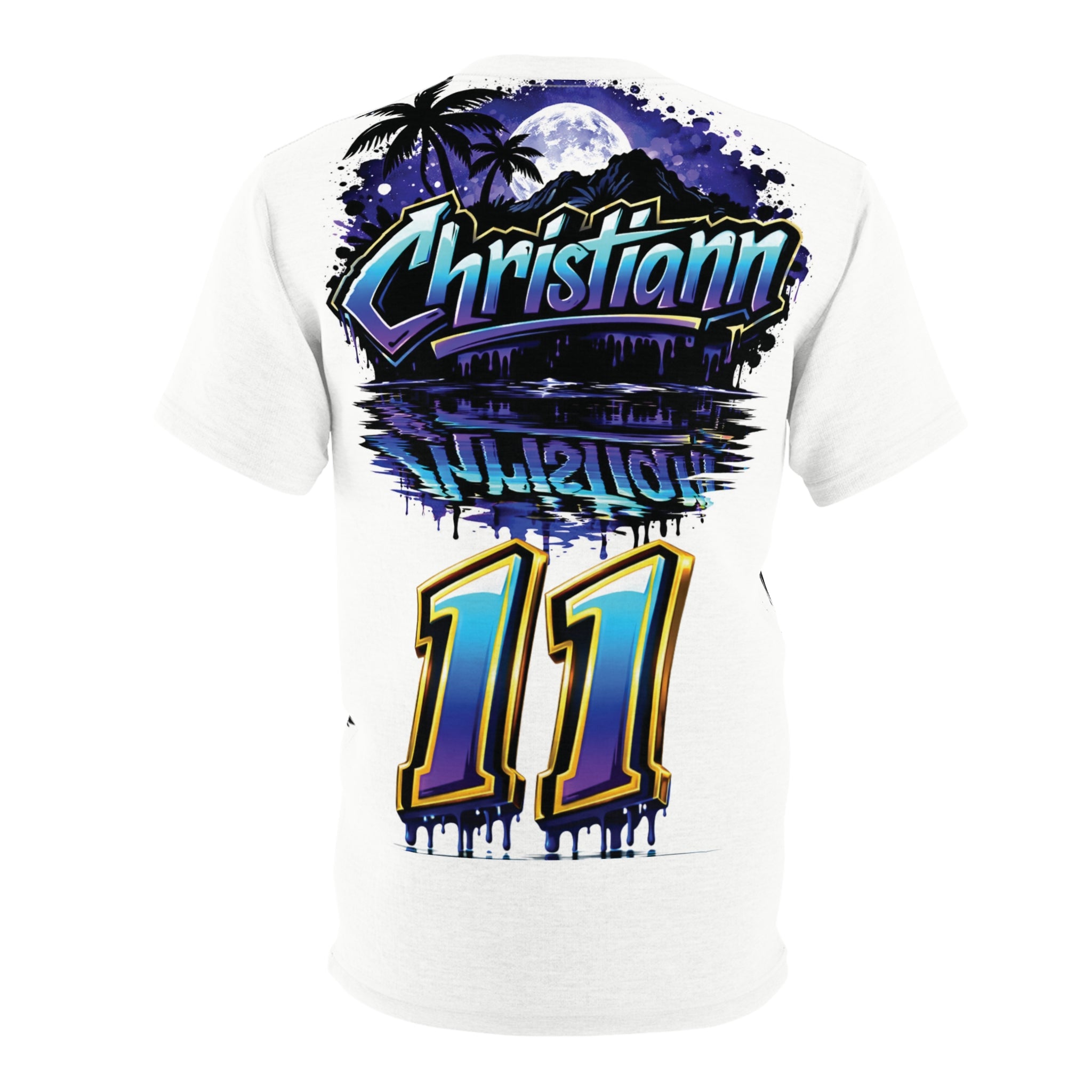 Island Warrior Graphic Tee — Ao Wō‘11 Moonlit Palm Streetwear