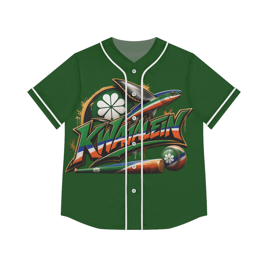 Green 'Kwalien' Women's Baseball Jersey – Retro Racing Graphic & Number 22