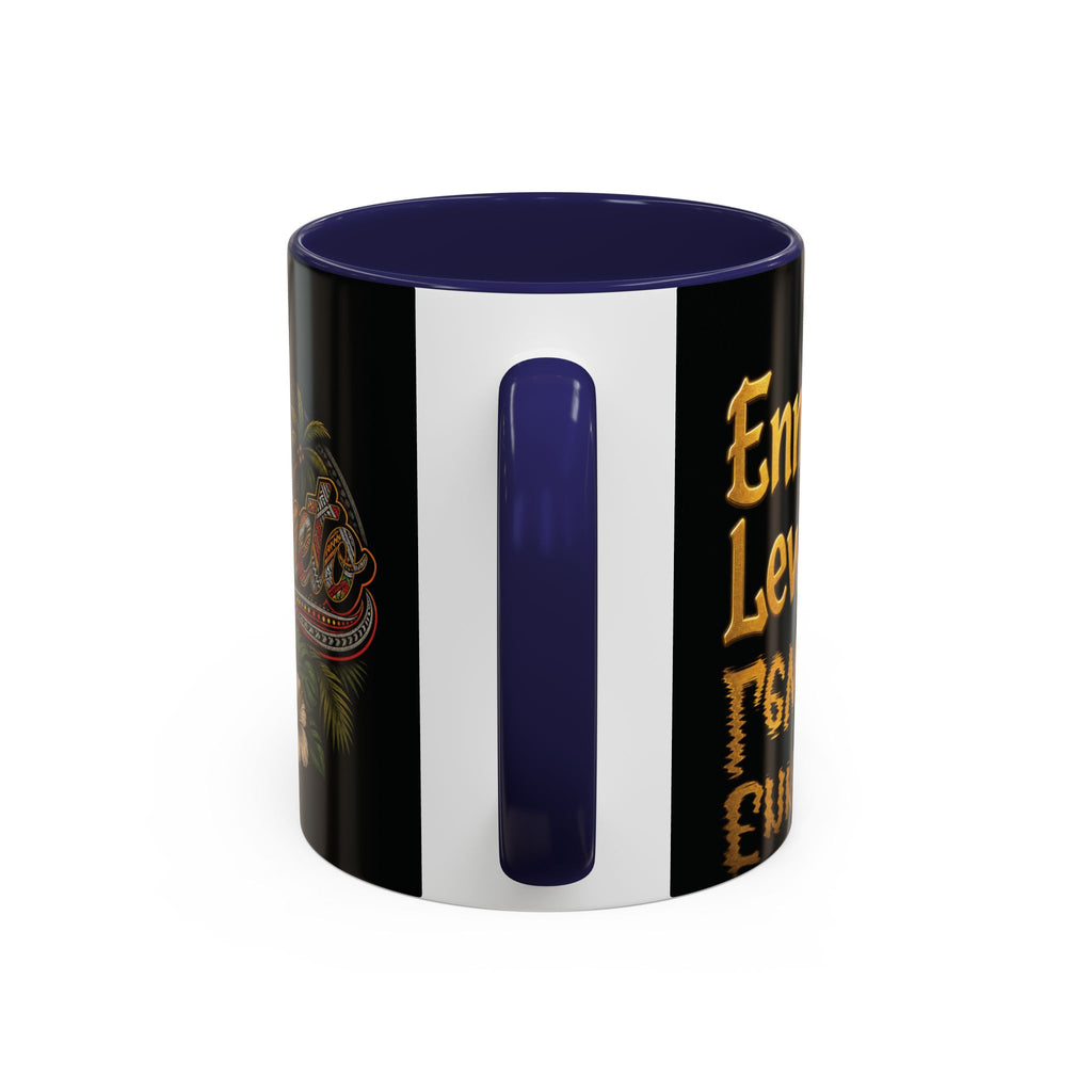Vintage Hawaiian Coffee Mug — 'Coffee Tirik' Tropical Floral Accent Mug (11/15oz)
