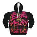 Graffiti Crown Hoodie — Bold Neon 'Ewor Ke Am Key / Ne Ejelok' Streetwear Pullover
