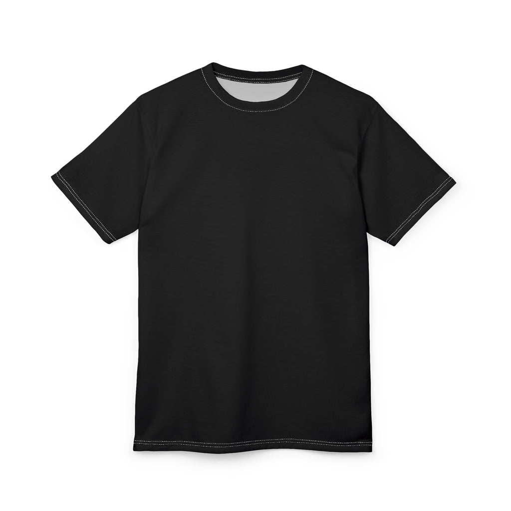 Black Cut & Sew Tee — All-Over Print Customizable Crewneck