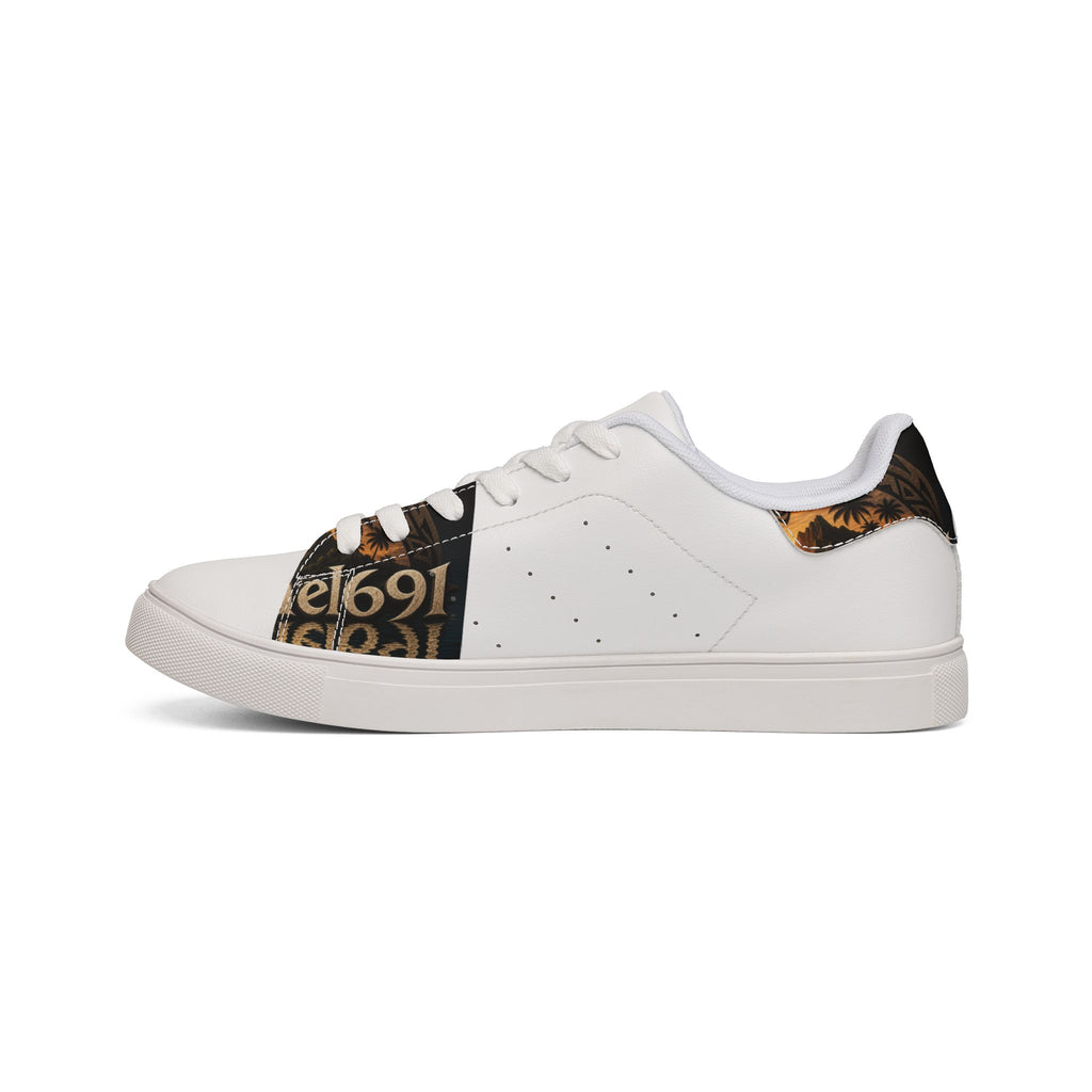 Leather Sneakers — Blue Crest Low-Top Men's Casual Shoes
