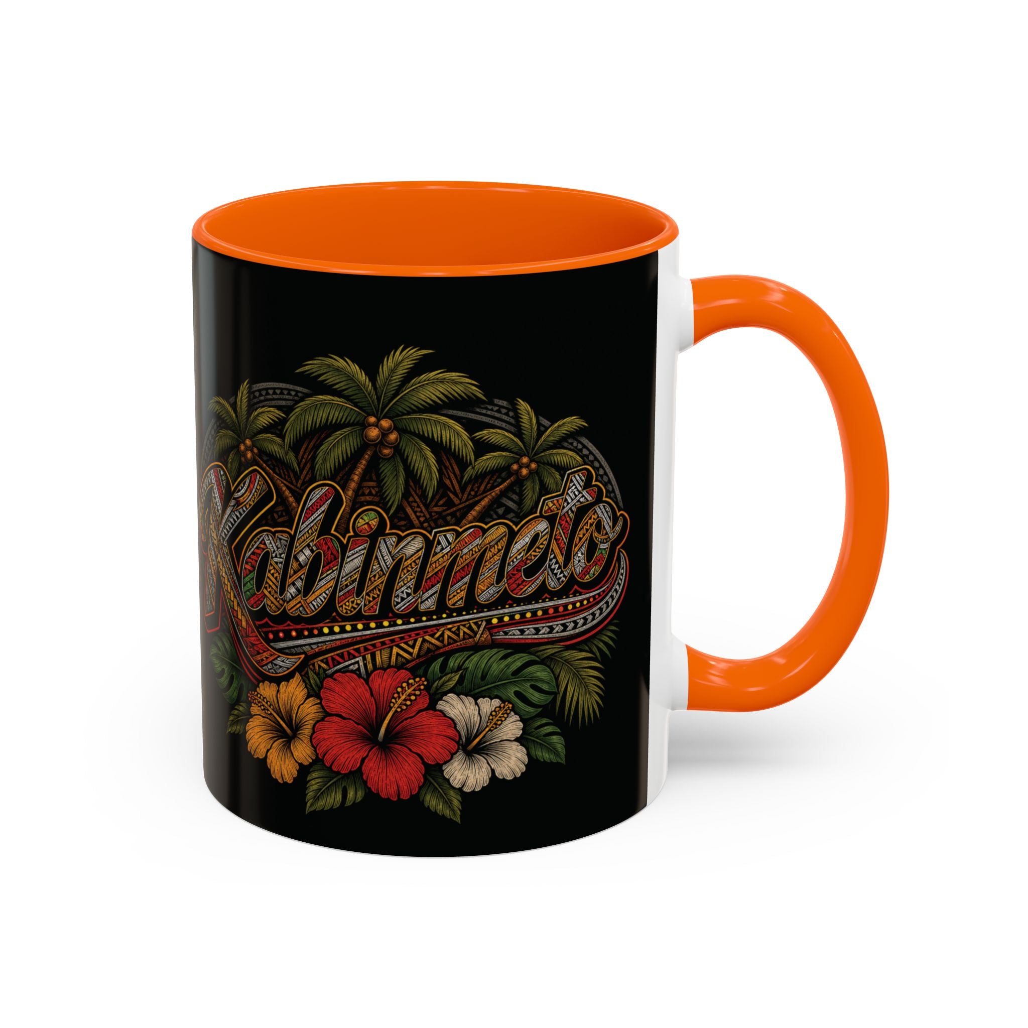 Vintage Hawaiian Coffee Mug — 'Coffee Tirik' Tropical Floral Accent Mug (11/15oz)