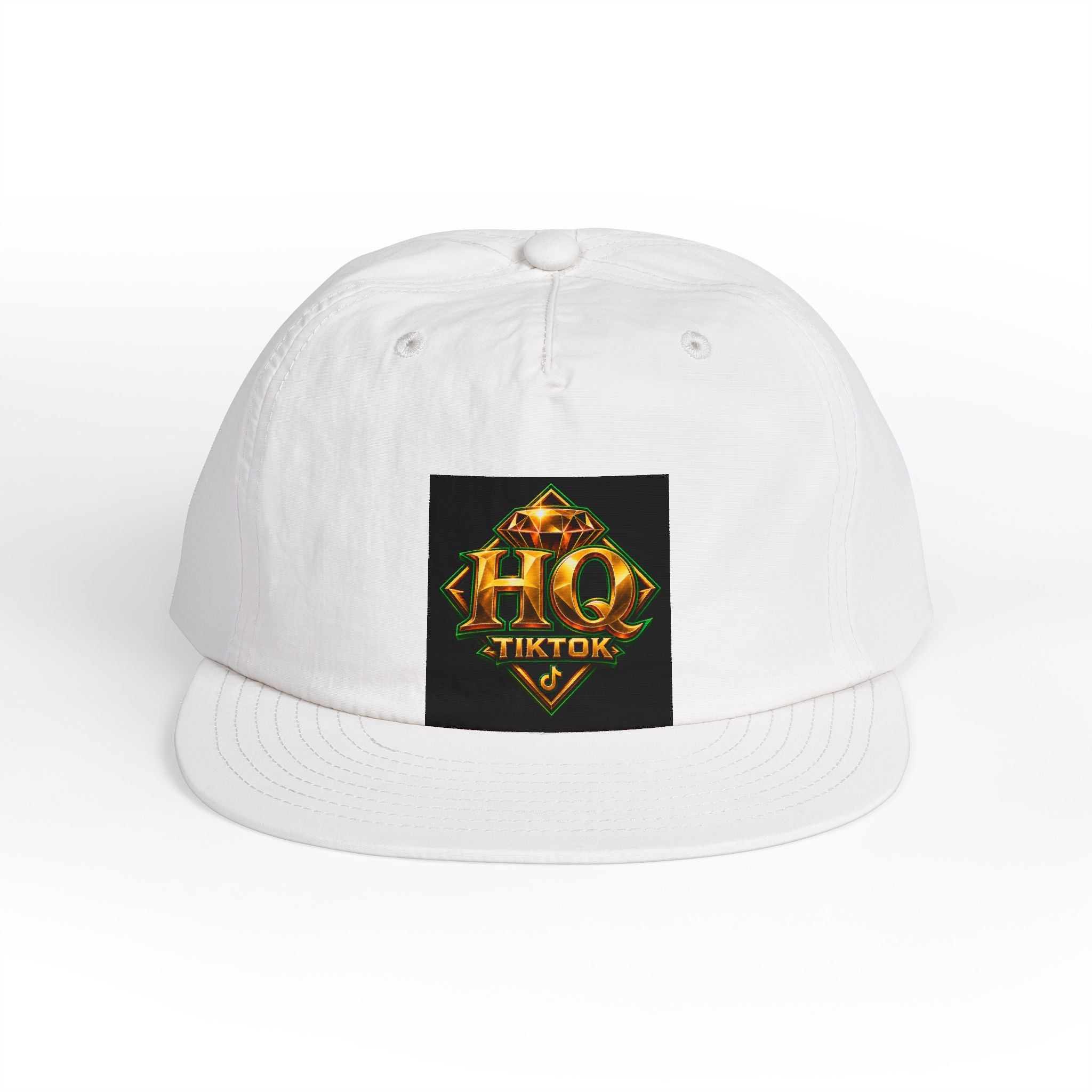 Surf Cap — Golden HQ TikTok Logo Patch Hat