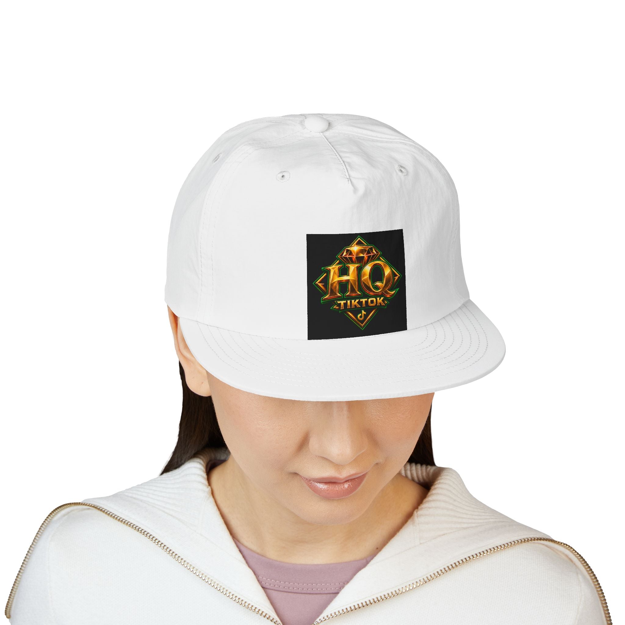 Surf Cap — Golden HQ TikTok Logo Patch Hat