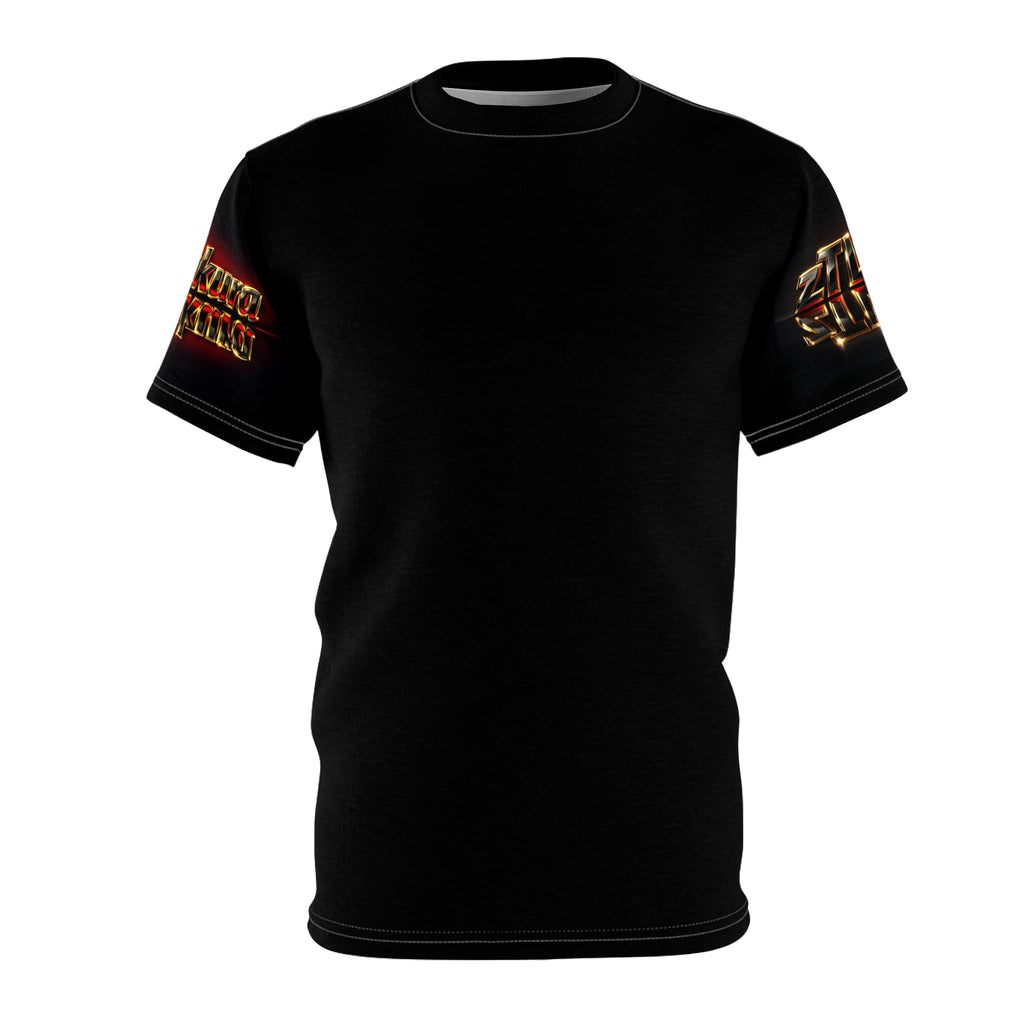 Black Flame Logo T‑Shirt — Edgy Flame Sleeve Graphic Tee