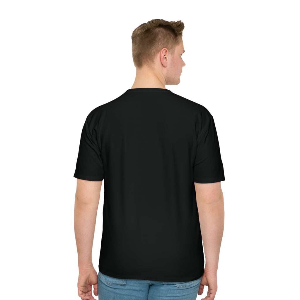 Graffiti Gold LA Skyline Tee — Urban Streetwear Men's Loose T-Shirt