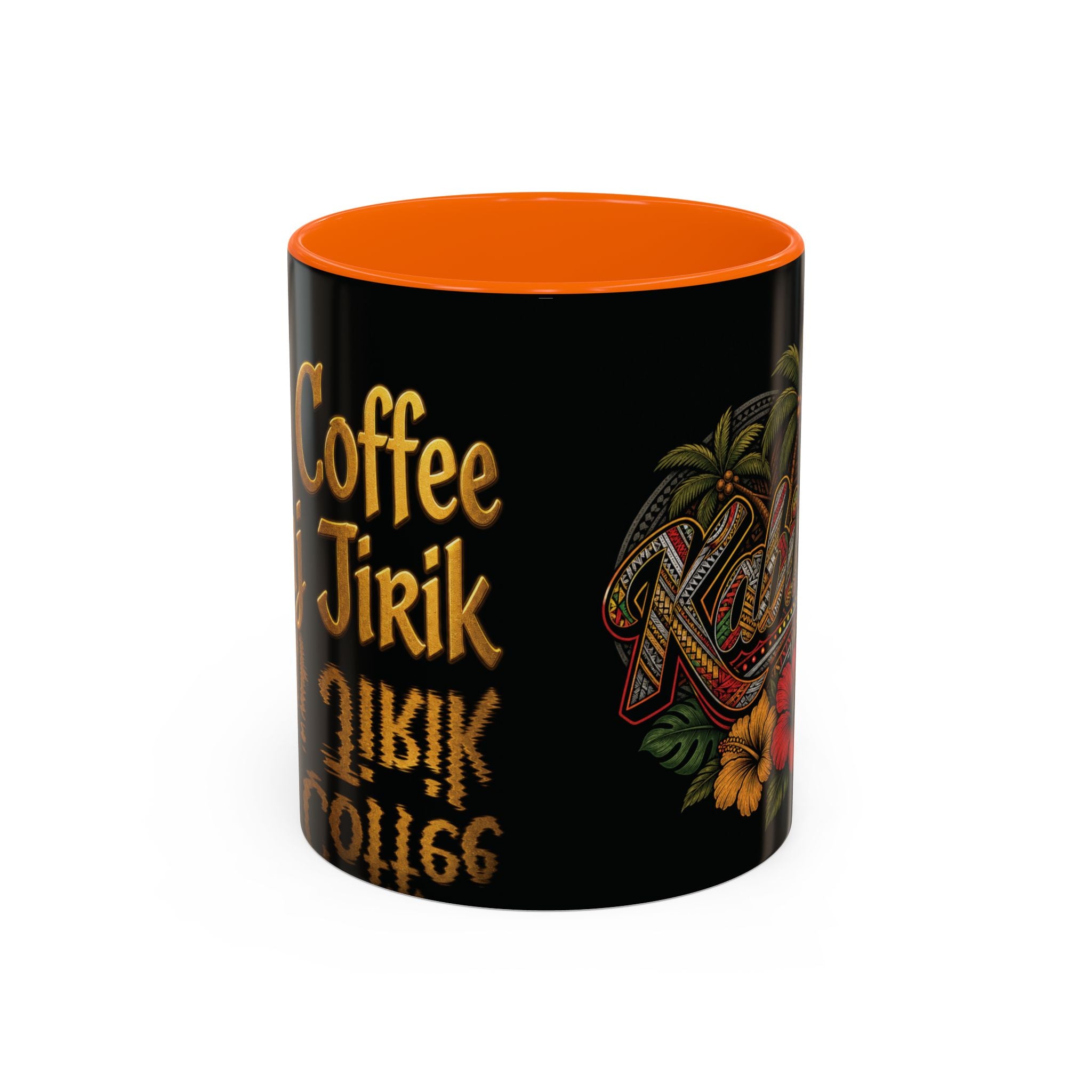 Vintage Hawaiian Coffee Mug — 'Coffee Tirik' Tropical Floral Accent Mug (11/15oz)