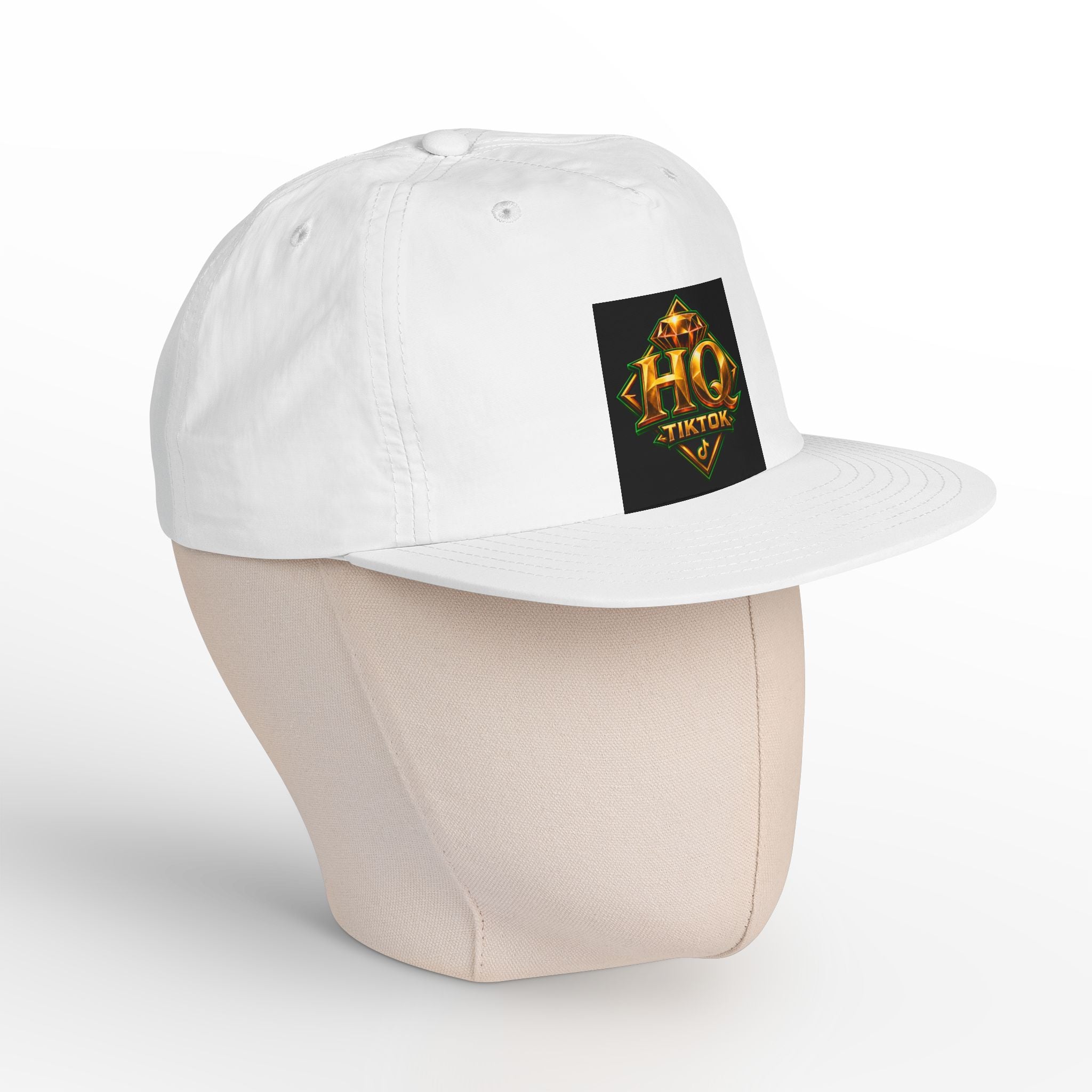 Surf Cap — Golden HQ TikTok Logo Patch Hat