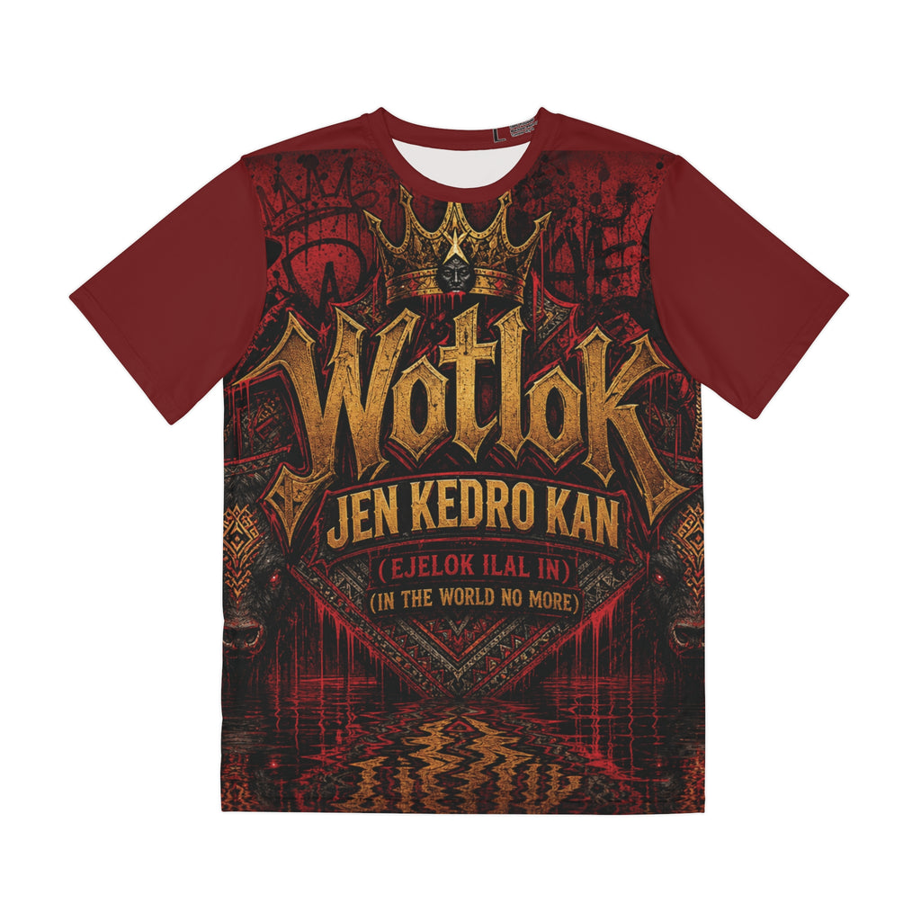 Wotlok Crown Graphic Tee — 'Jen Kedro Kan' All-Over Print Men’s T-Shirt