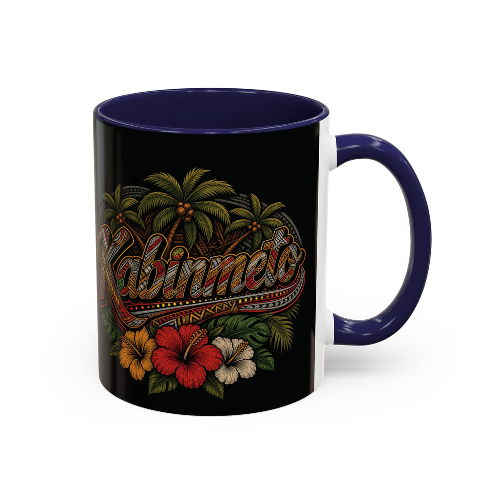 Vintage Hawaiian Coffee Mug — 'Coffee Tirik' Tropical Floral Accent Mug (11/15oz)