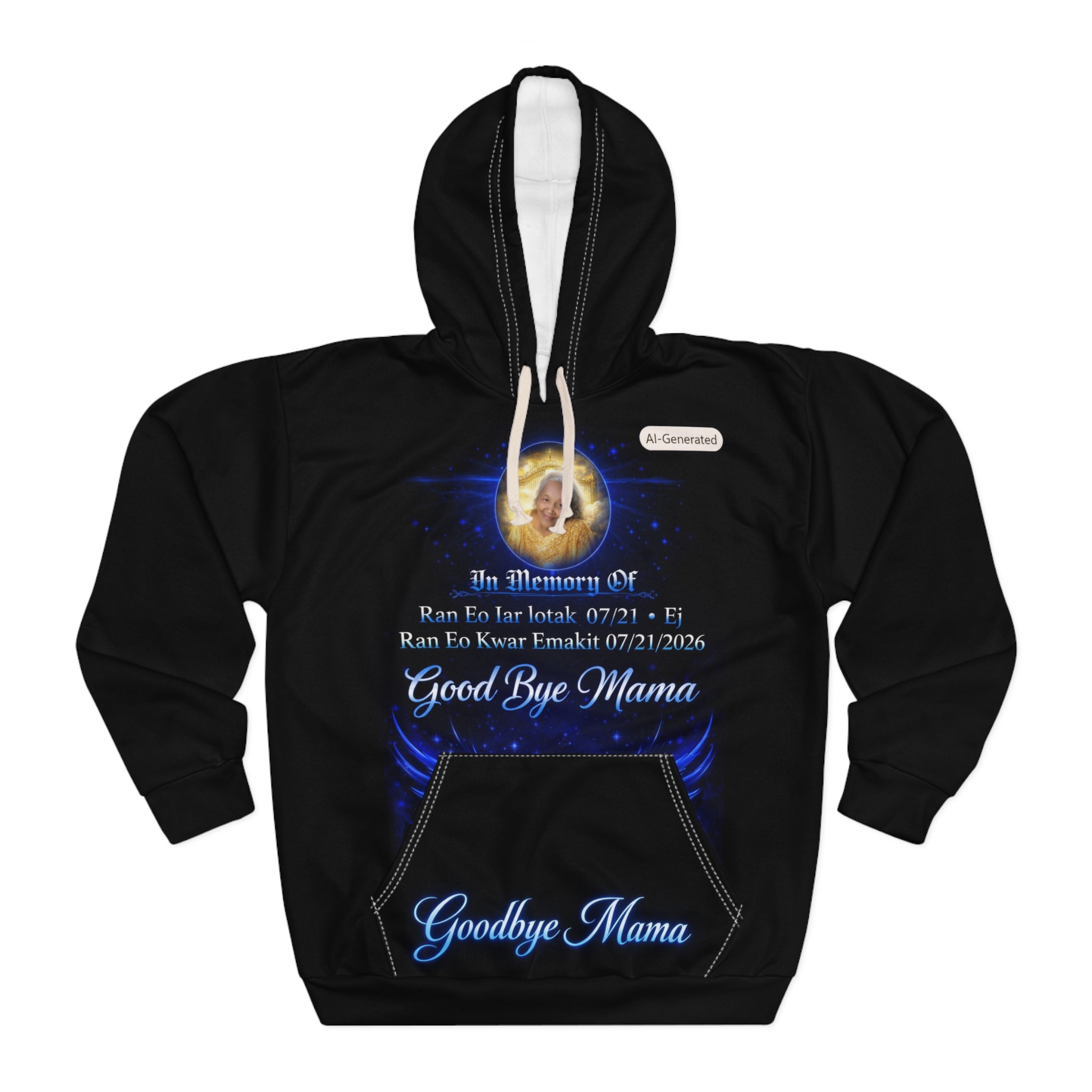 Memorial Hoodie — 'Goodbye Mama' Personalized Tribute Pullover
