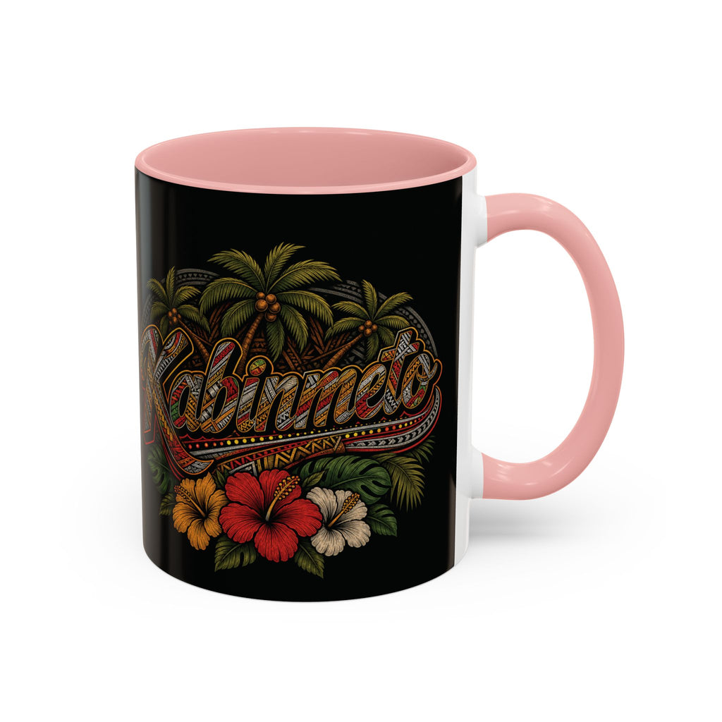 Vintage Hawaiian Coffee Mug — 'Coffee Tirik' Tropical Floral Accent Mug (11/15oz)