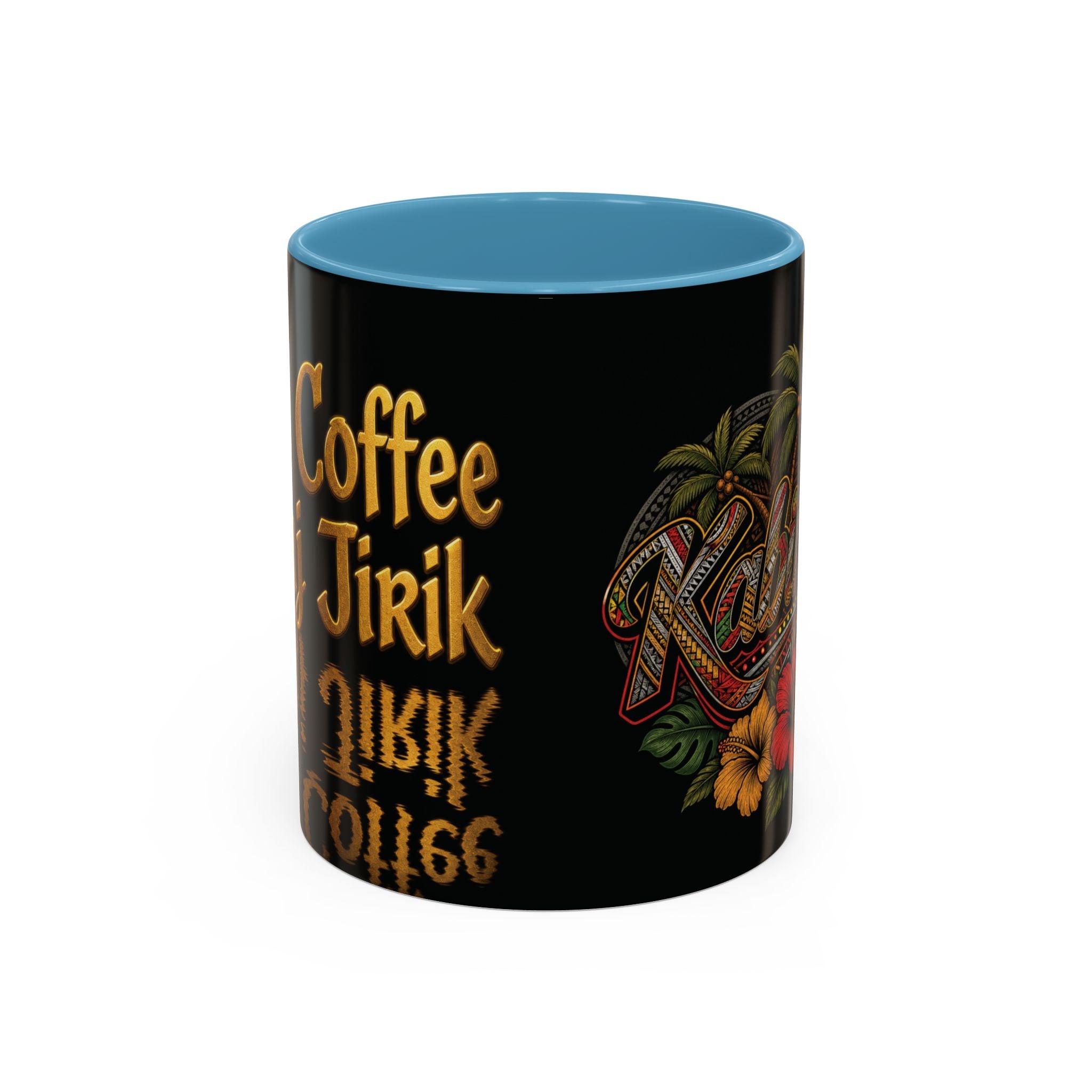 Vintage Hawaiian Coffee Mug — 'Coffee Tirik' Tropical Floral Accent Mug (11/15oz)