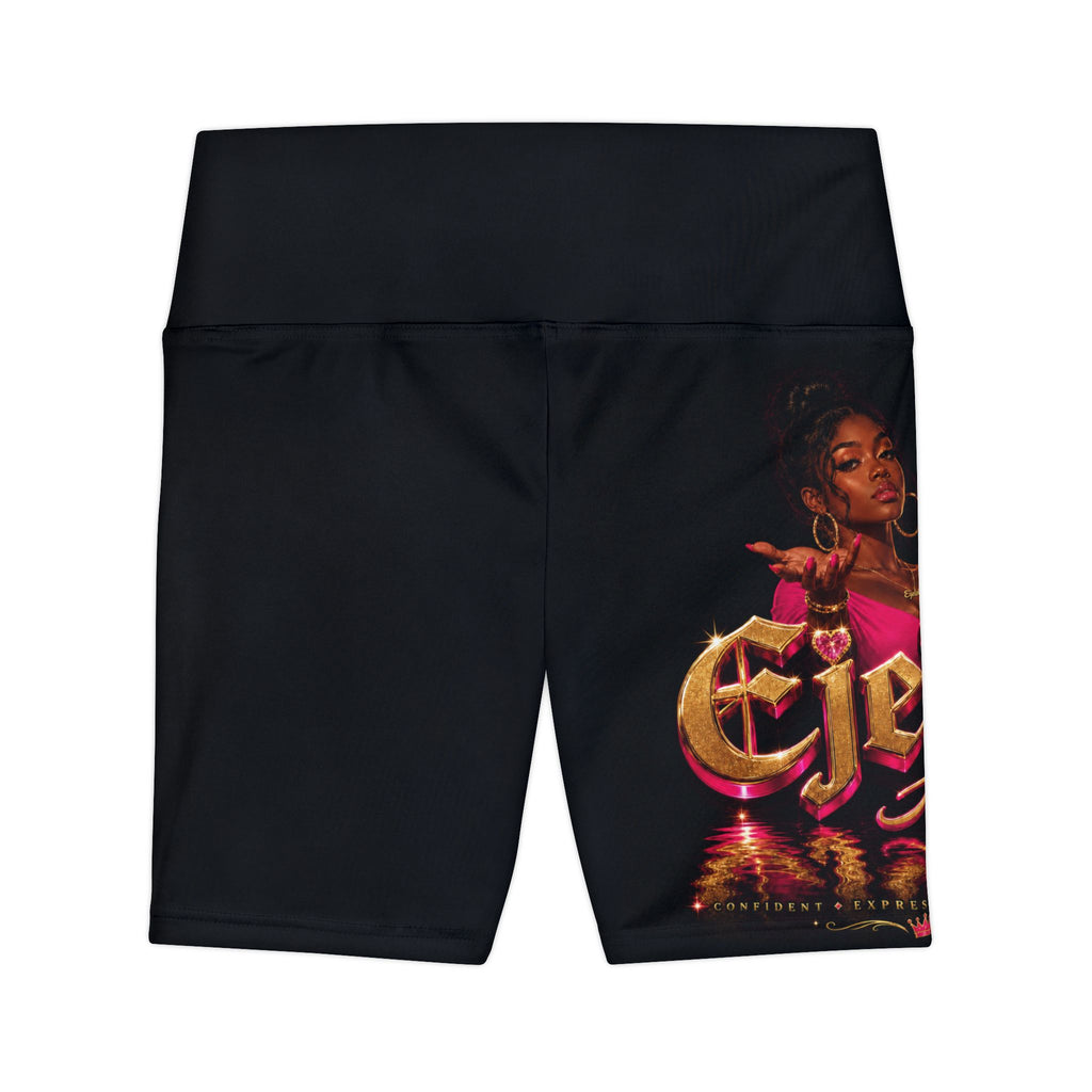 Ewor Ke Am Key Women's Workout Shorts — Afrobeat Queen Graphic Activewear