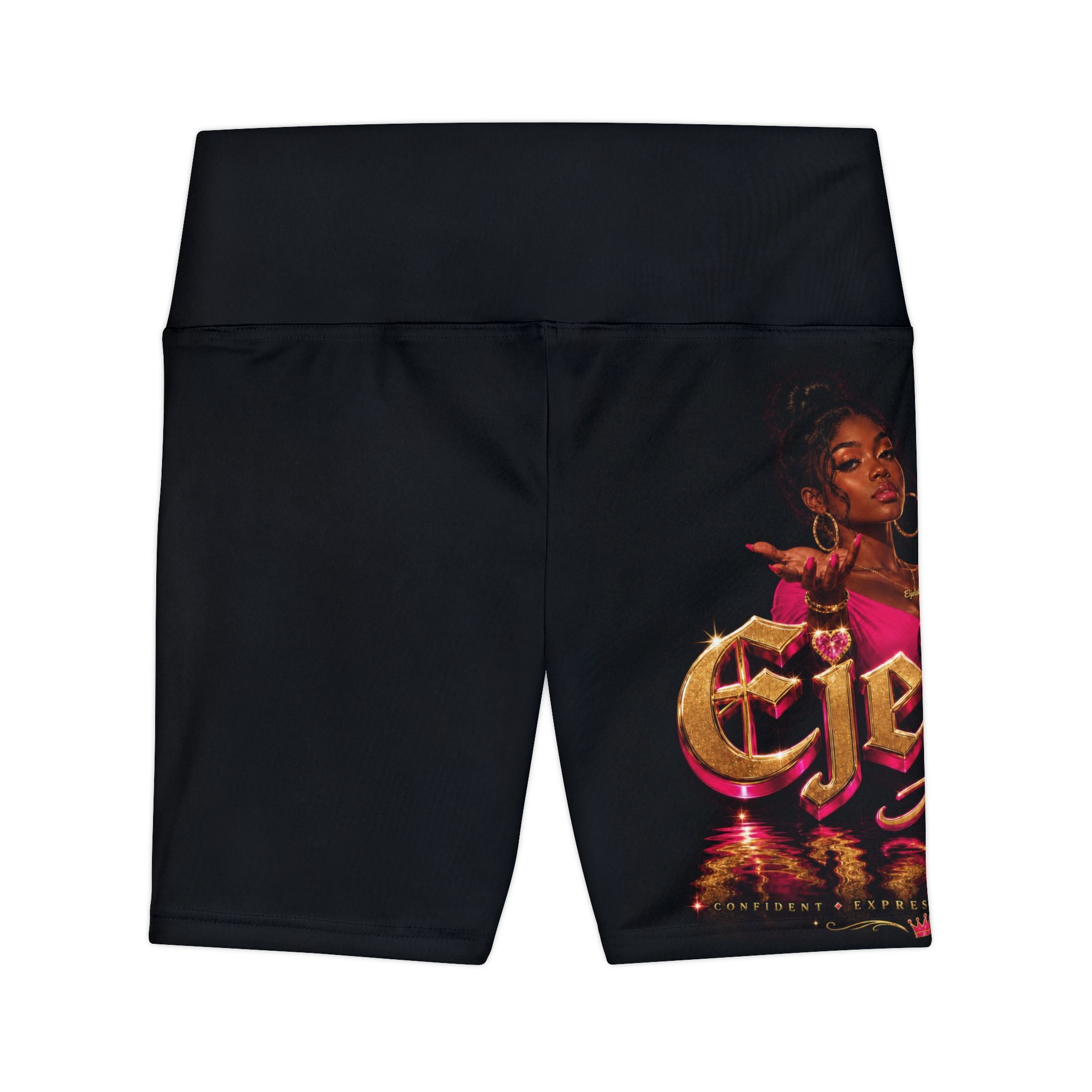 Ewor Ke Am Key Women's Workout Shorts — Afrobeat Queen Graphic Activewear
